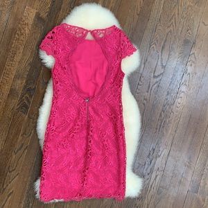 Alice + Olivia Open-Back Lace Dress